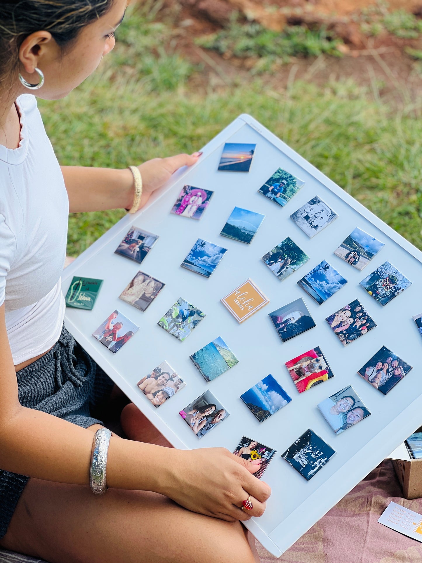 Set of 18 Square Photo Magnets