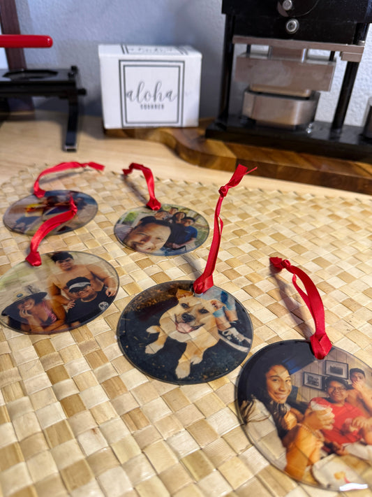 Personalized Frosted Glass Ornaments