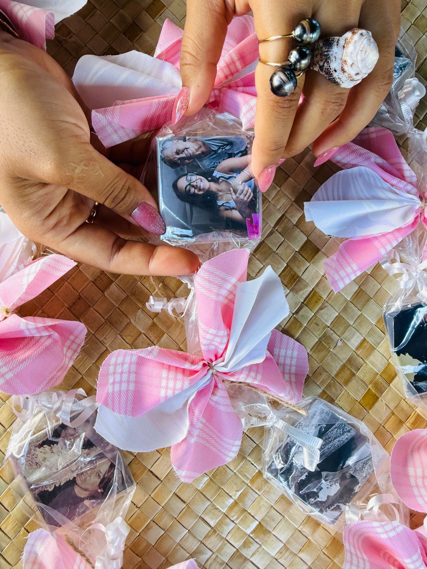 Square Custom Photo Magnet Lei