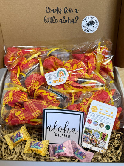 Button Photo Magnet Lei 2" Square