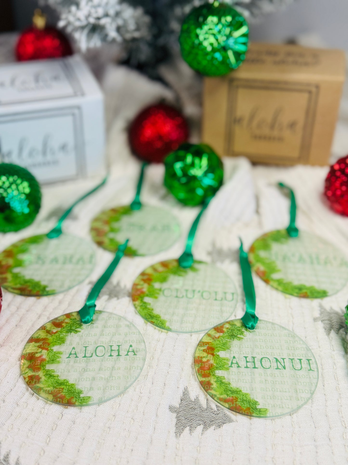 A Little A.L.O.H.A. Christmas Ornament Set