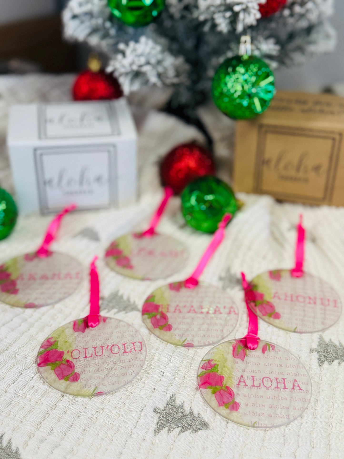 A Little A.L.O.H.A. Christmas Ornament Set