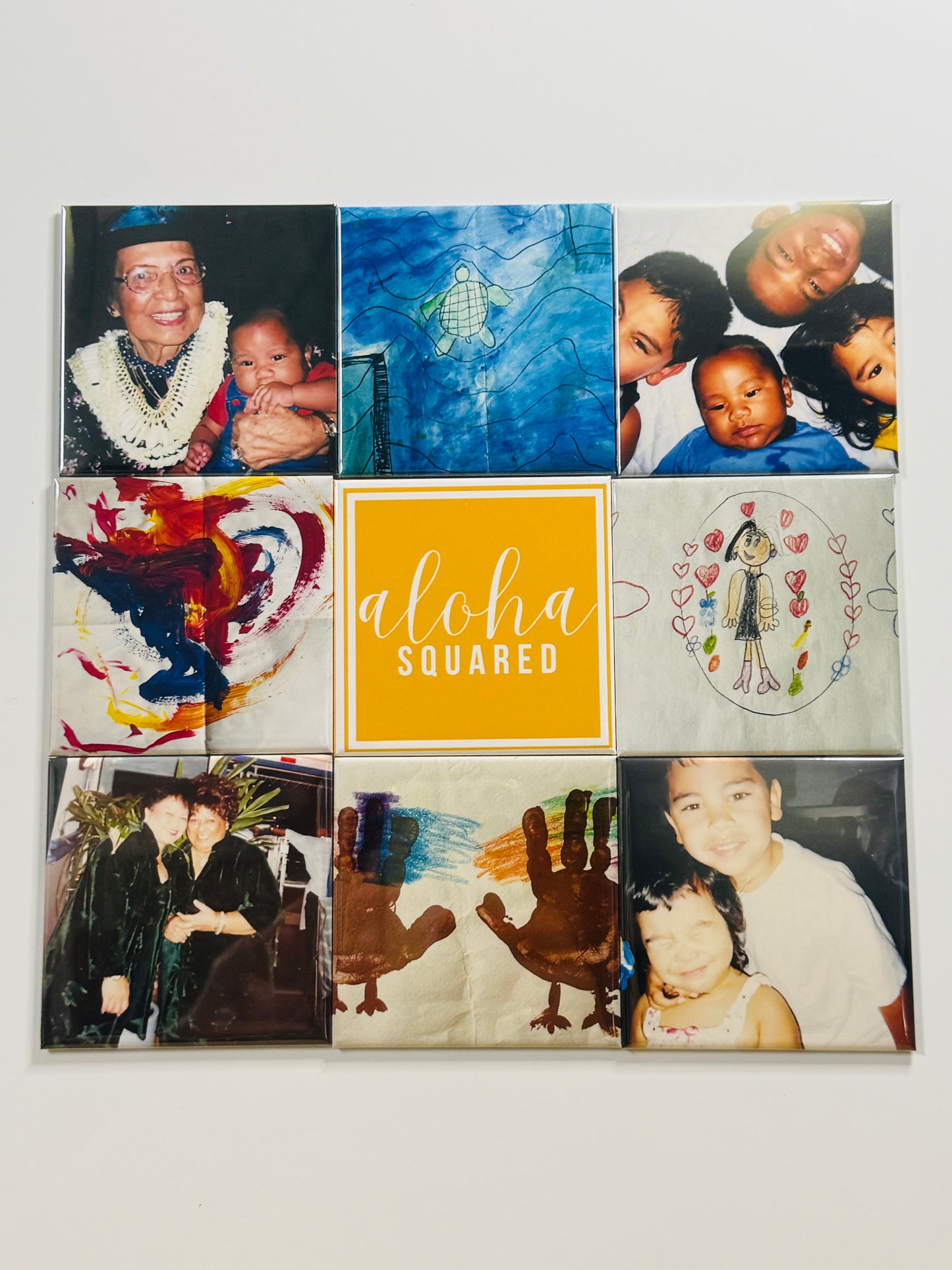 Button Photo Magnets -3" Square