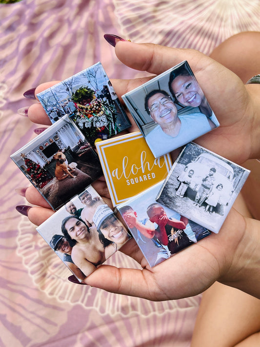 Set of 6 Square Photo Magnets