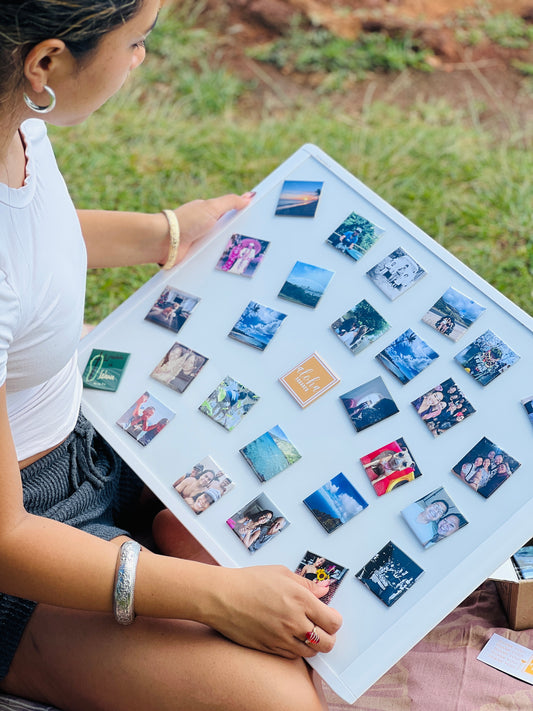 Set of 18 Square Photo Magnets